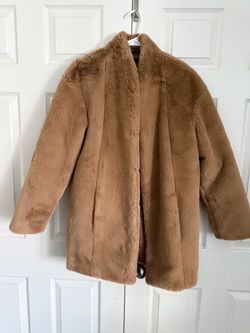 Camel Faux Fur Teddy Coat