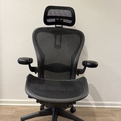 Herman Miller Aeron Size B Classic Newer Model Fully Loaded Office Chair With Premium Refurbished( Headrest Available)