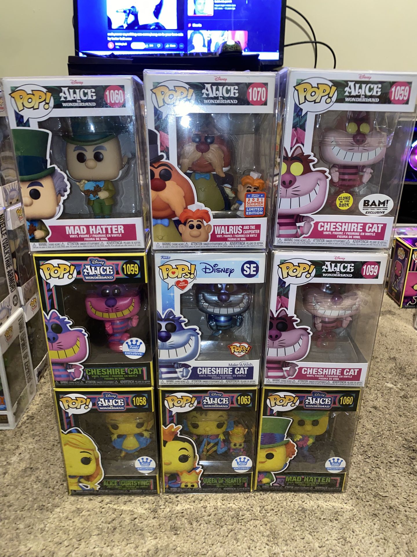 Funko Pop Lot Alice In Wonderland