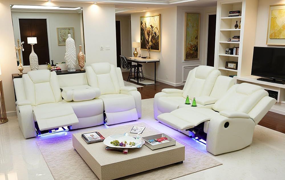 💥FREE DELIVERY💥Brand New POWER, LED, USB  2PC Reclining Sofa Loveseat Set 