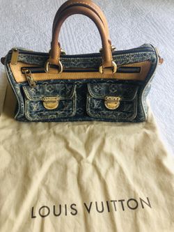Authentic Louis Vuitton Denim Speedy Handbag 