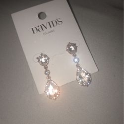 David Bridal Rhinestone Earrings