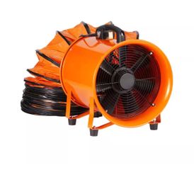 Pivoting Blower Fan 10 in. 0.45 HP Portable Ventilator High Velocity with 5M Duct Hose 1520 CFM 3300 RPM for factories