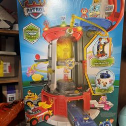 Paw Patrol Mighty Lookout Tower With 4 Pups (Marshall, Skye, Rubble & Chase) And Chase Car
