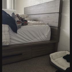 Bed Frame Dresser And chair 