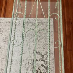 Wrought Iron & Glass Table OBO