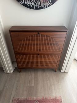 Walnut Shoe Cabinet