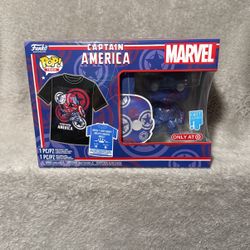 Captain America Funko Pop And T-Shirt Combo
