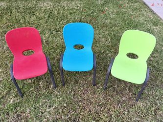 Lifetime Kids Chairs – Set of 3 (Red, Blue, Green)