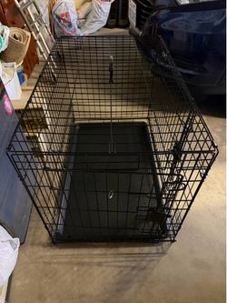 Excellent 36” dog crate - double door- like new