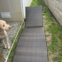 2 Lounge Chairs And  A Side Table Cooler