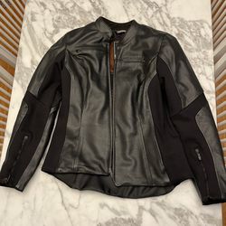 Women’s Leather Icon Motorcycle Jacket, L
