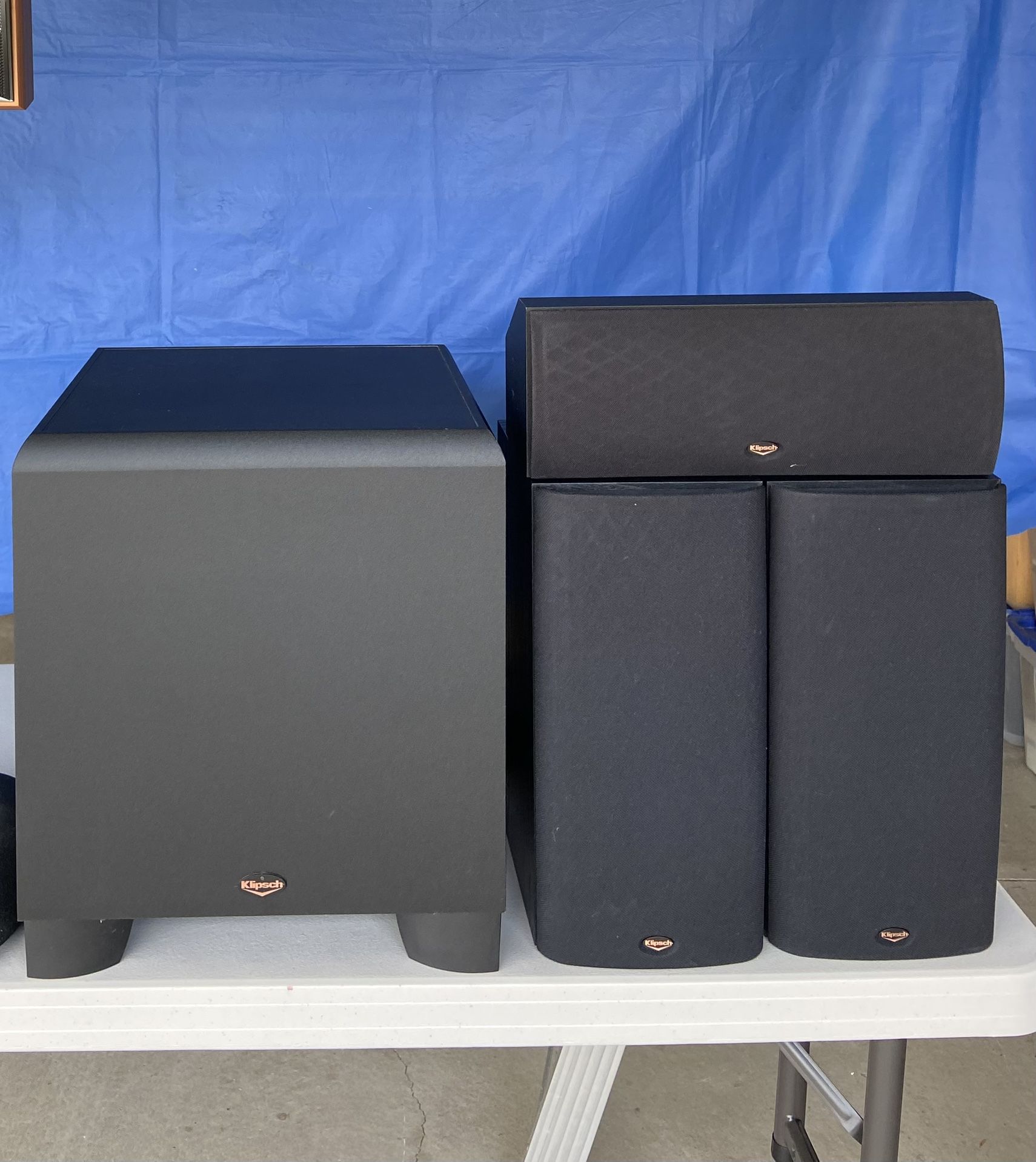 Klipsch Synergy Series SB-1, SC.5, SS.5 (1999) 8 ohm four speaker set designed for 5.1 Surround Sound system.