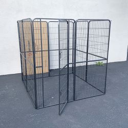 New In Box $145 Dog 8-Panel Playpen, Each Panel 64” Tall X 32” Wide Heavy Duty Pet Exercise Fence Crate Kennel Gate 