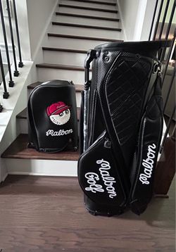 MALBON Golf Caddy Stand Bag - Black - BRAND NEW