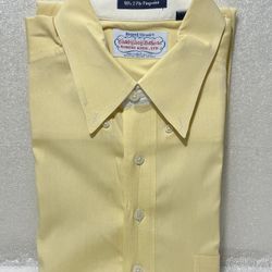 Vintage Cable Car Clothiers Robert Kirk ~ Men's Yellow 3 Button Casual Shirt L