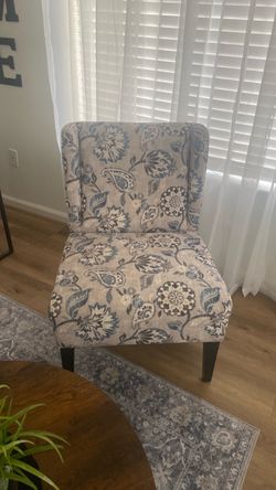Floral Upholstered Accent Chair