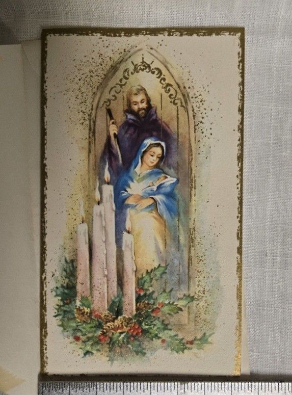 vintage ephemera Christmas card with envelope Coranation collection
