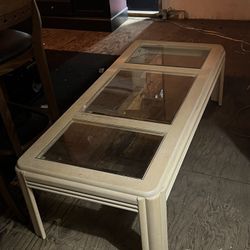 White Wash Coffee Table And End Table 