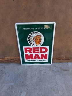 Vintage - REDMAN CHEWING TOBACCO SIGN - Serious Callers