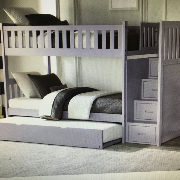 Twin Over Bunk Bed With Stairway Chest And Trundle For In Twin Over Bunk Bed With Stairway Chest And Trundle For In Tucson Az Offerup