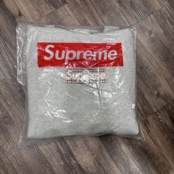 Supreme Burberry grey hoodie 