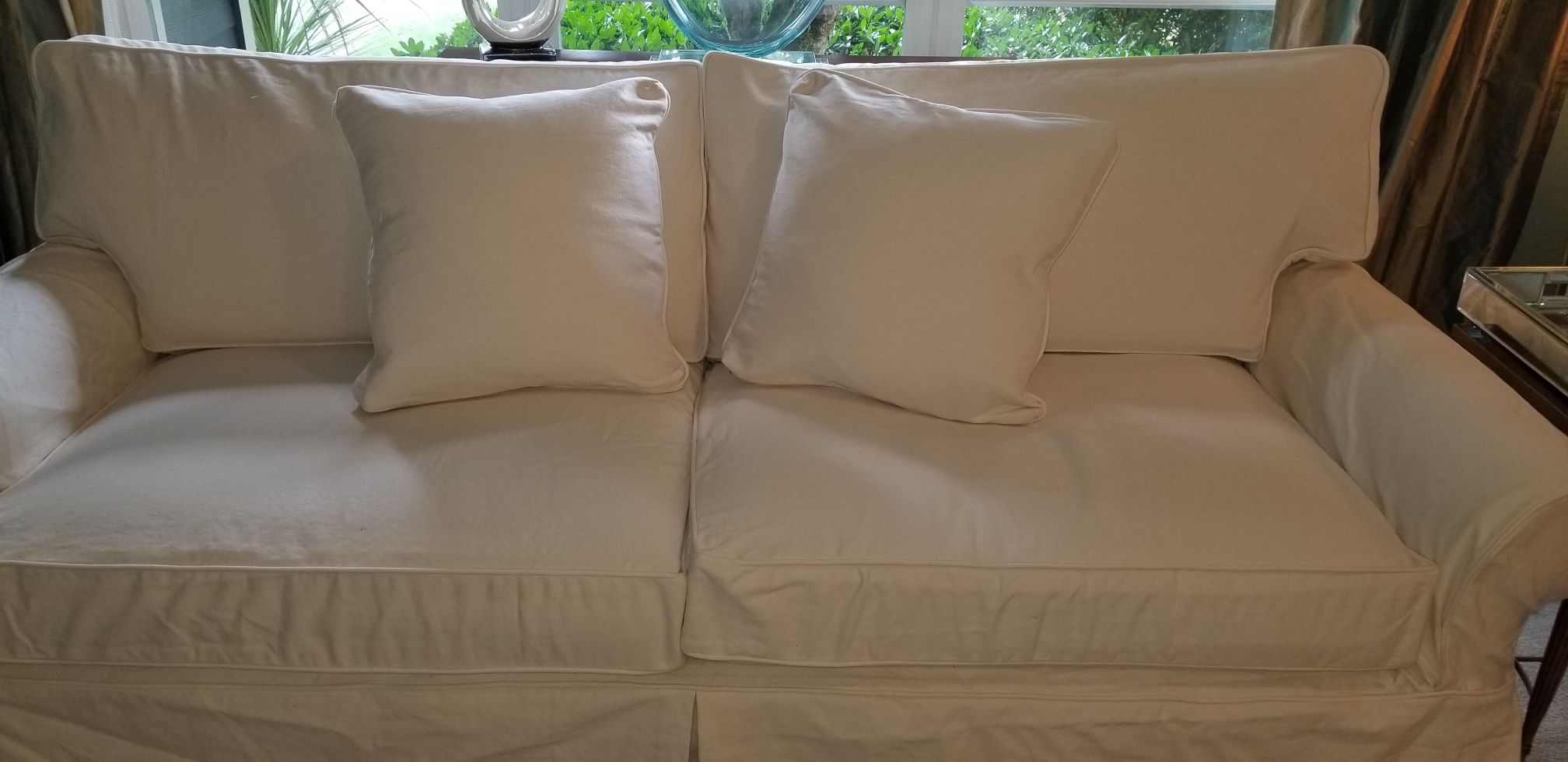 SOFA SLIPCOVER SET 78” ETHAN ALLEN CUSTOM MADE NEW for Sale in Issaquah