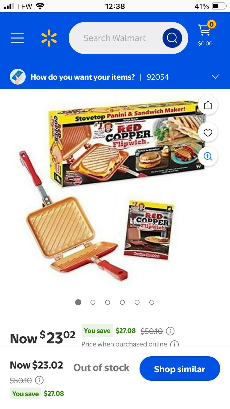 Red Copper Flipwich Panini Maker
