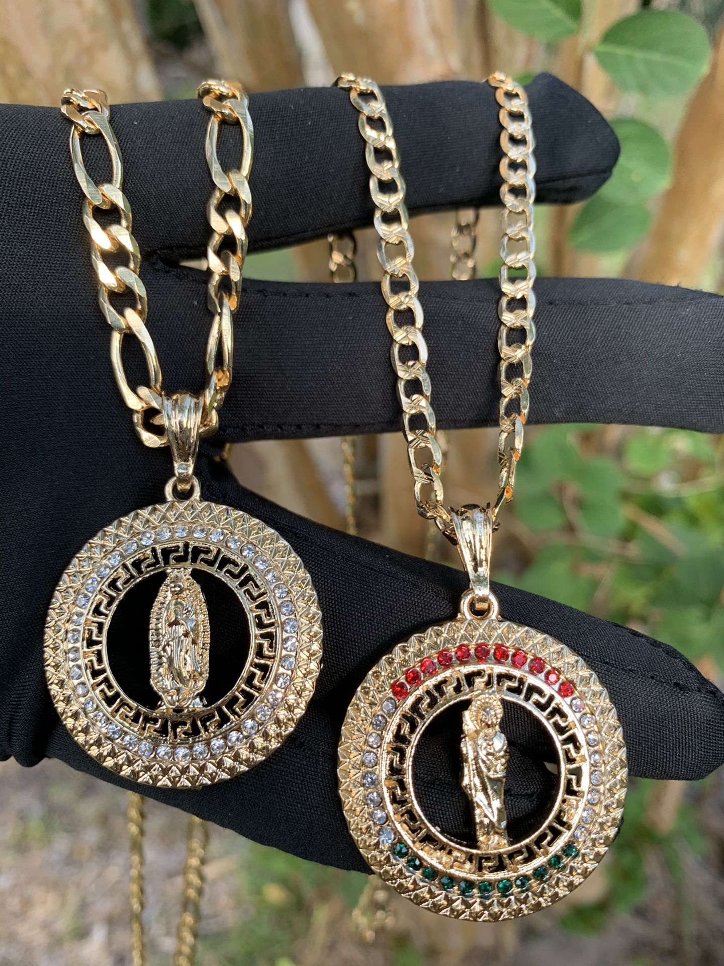 14k Gold filled chain with medallions