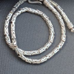 Byzantine silver chain 