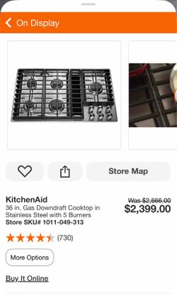 36 in. Gas Downdraft Cooktop in Stainless Steel with 5 Burners stuff