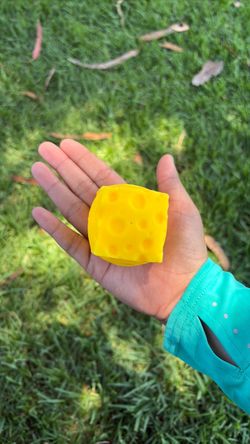 Yellow Cheese Block Stress Toy