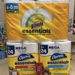 $20 Toilet Paper And Papertowel Bundle 