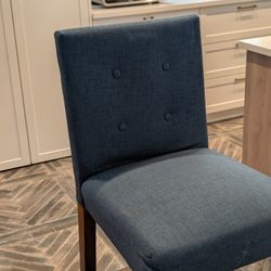 3 navy blue bar stools - 29" Height 