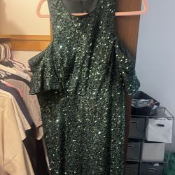 Green Sequins Dress 