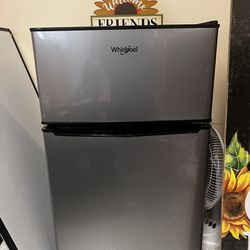 Whirlpool Stainless Steel Small Refrigerator With Freezer