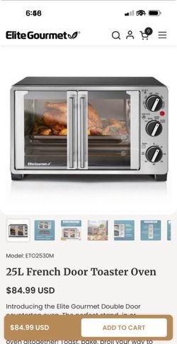 Elite Gourmet 25L French Door Toaster Oven
