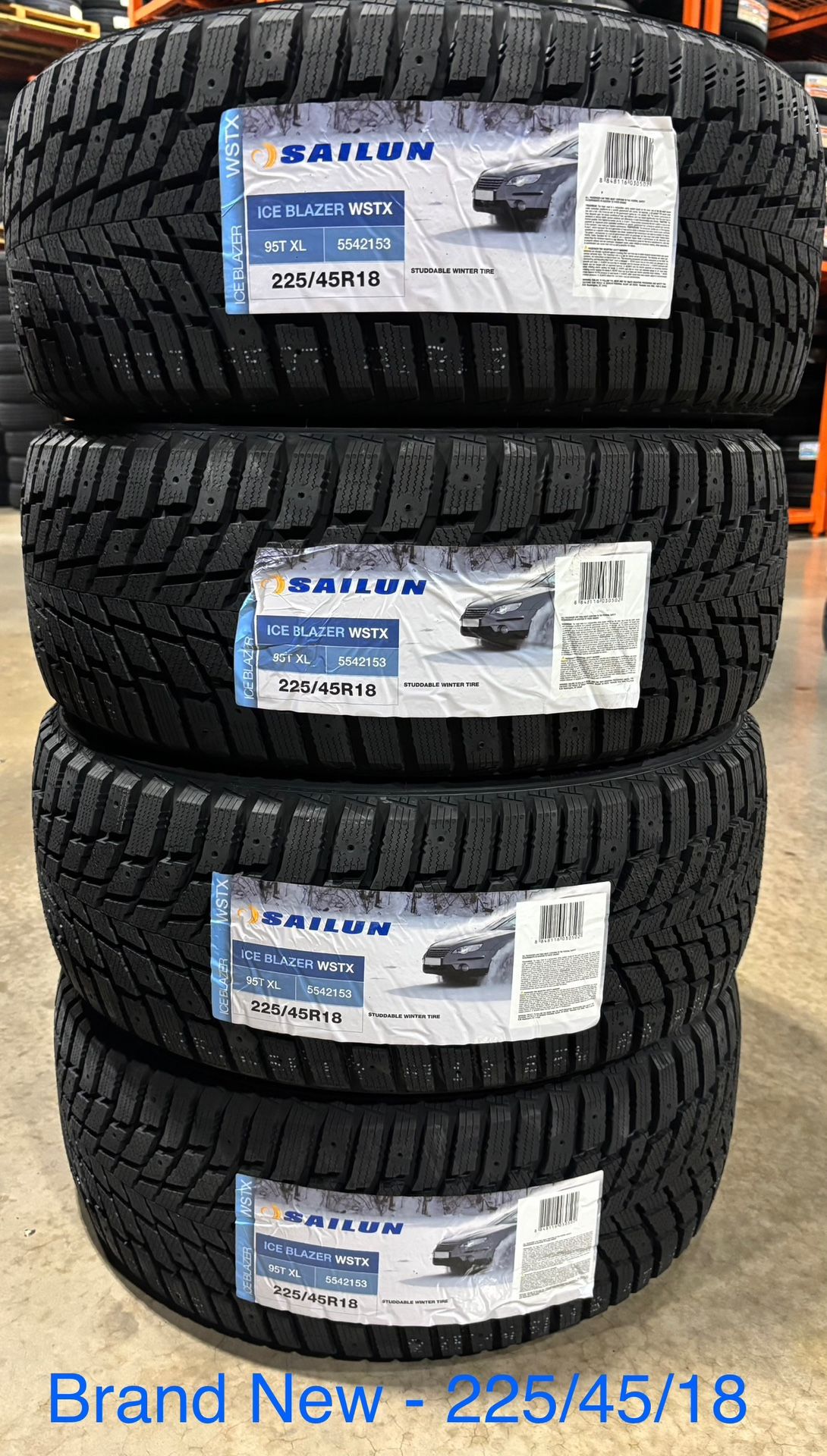 (4) - 225/45/18 Sailun Ice Blazer WSTX Snow Tires