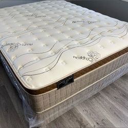 Full Organic Cloud Edition Europillow Top 12inch Mattress And Boxspring!
