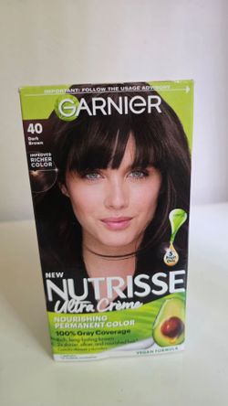 Garnier Nutrisse Ultra Crème Hair Color, Permanent Hair Dye with 100% Gray Coverage, Vegan & Cruelty-Free, 40 Dark Brown (Dark Chocolate), 1 Count