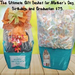 Mother's Day | Gift For Mother's Day| Gift For Her | Comforting Pajamas And Slippers Spa Gift Basket 