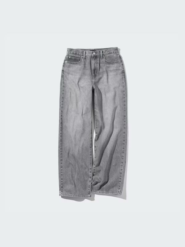 Uniqlo Womens Wide Straight Jeans Size 32