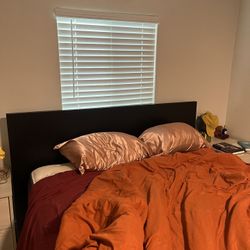 Queen Sized Bed Frame With 3 Pullout Drawers 