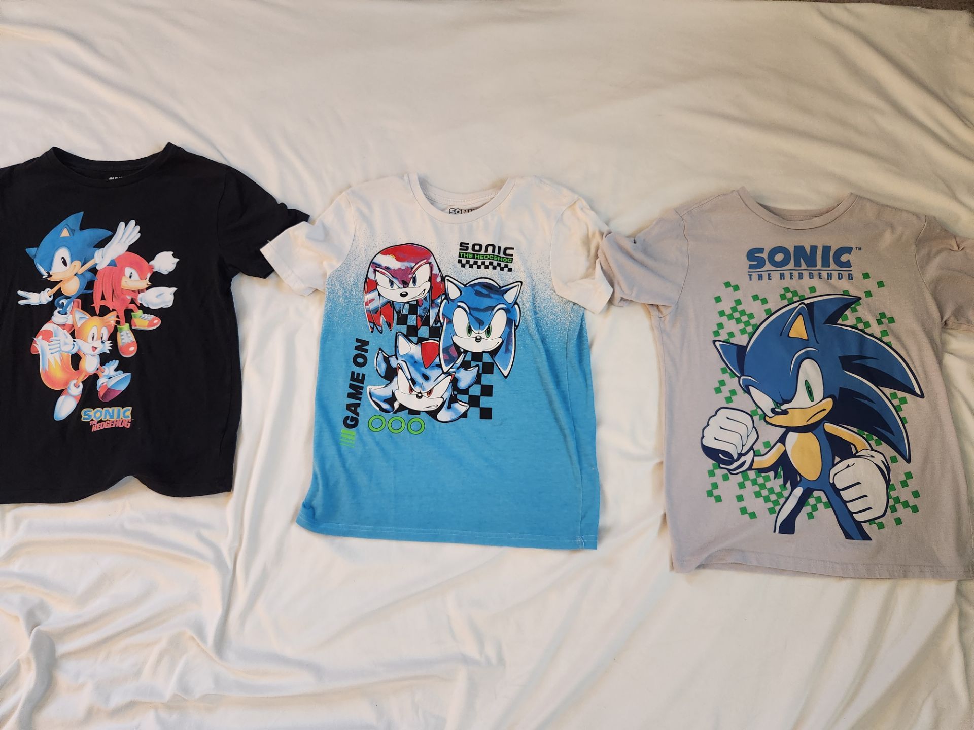 Boys Sonic shirts size L 10 - 12