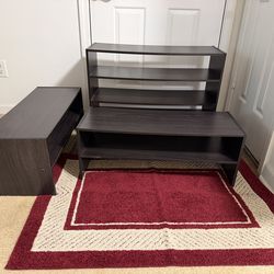 4-Tier Dark Wood Shoe Rack Hablo Español