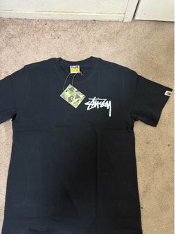 Bape X stussy black T shirt size XL