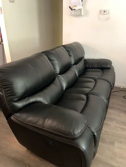 5 seater leather couch