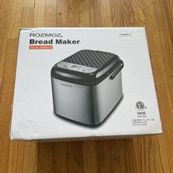 ROZMOZ 19-in-1 Automatic Bread Maker - Model BM8602 - Like New in Box  • Multi-functional: 19 preset programs, including basic bread, French bread, gl