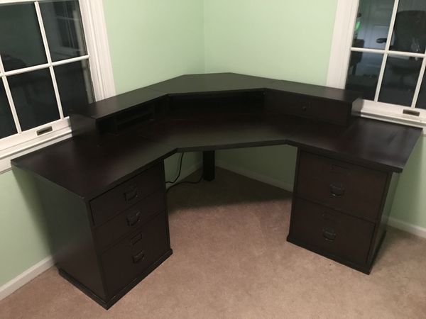 Pottery Barn Bedford Corner Desk Espresso For Sale In Stratford