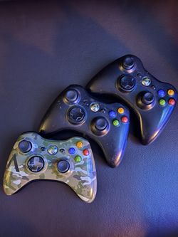 Lot of 3 Xbox 360 Wireless Controllers – Incl. RARE Halo 4 Camo Edition! Need Gone YESTERDAY!